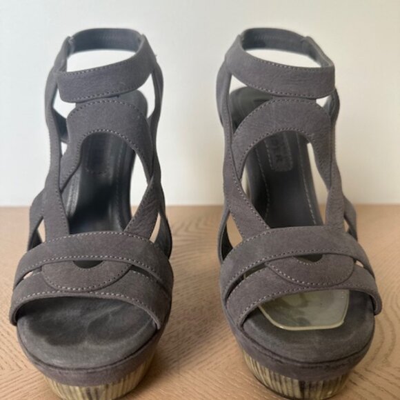 Jil Sander Sandal Pumps, Grey, Suede, Strappy, Stilleto, Size 36.5 - Picture 2 of 15